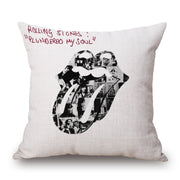Linen printed pillowcase