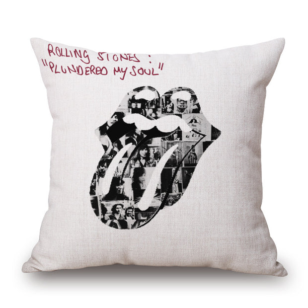 Linen printed pillowcase