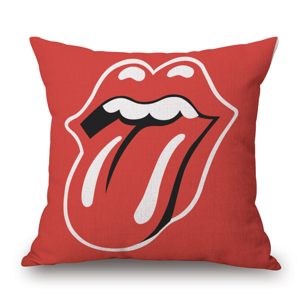 Linen printed pillowcase