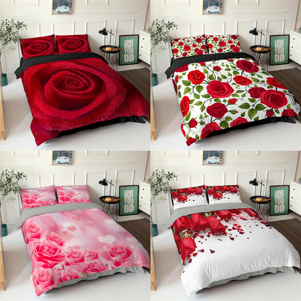 Rose Flower Series Three-piece